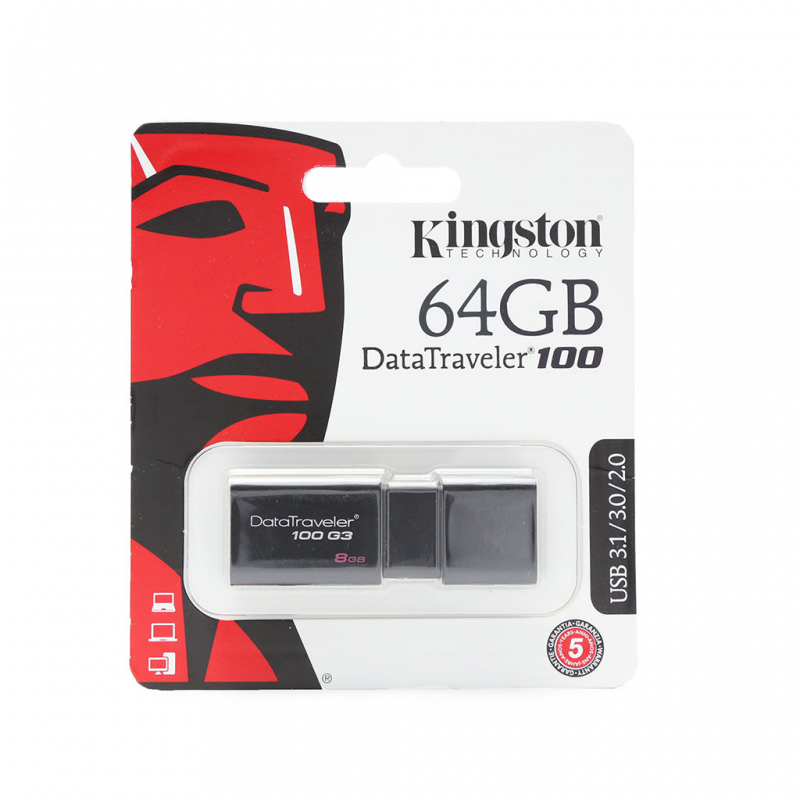 Kingston Data Traveler 100 G3 USB flash memorija 64GB 3.0 crna - Kingstone