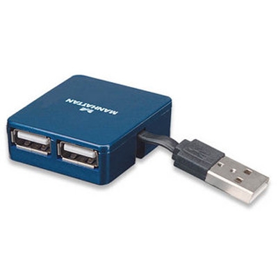 USB Hub, Hi-Speed 2.0, 4-Ports, Blue - Hub,Citac kartica