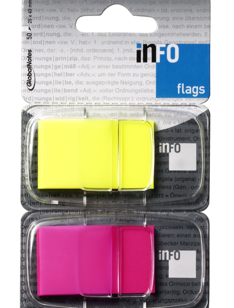 Page marker INFO FLAGS 2x25x43 mm, 2x50l - Page marker