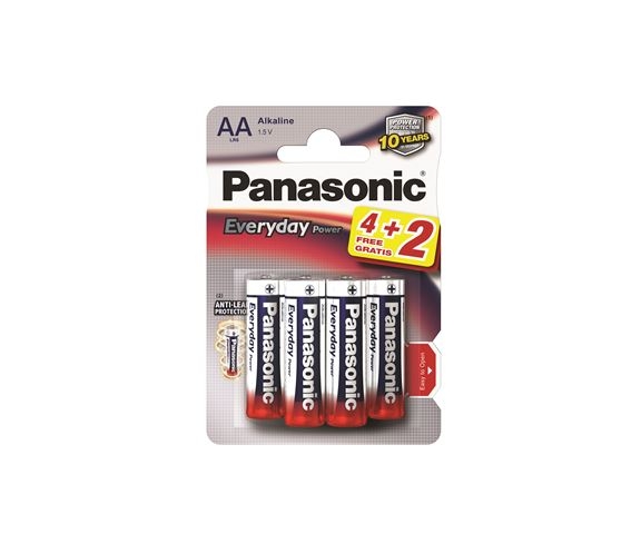 PANASONIC baterije LR6EPS/6BP -AA 6kom, Alkaline Everyday power - Baterije za satove 